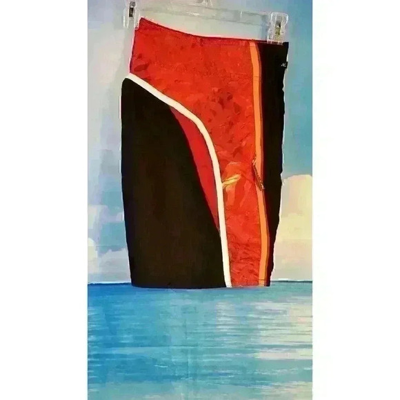 HOBIE Mens BLACK Swim Bathing Suit ZIP Pocket pants bottoms NO LINER size 36 Reg - Picture 2 of 5